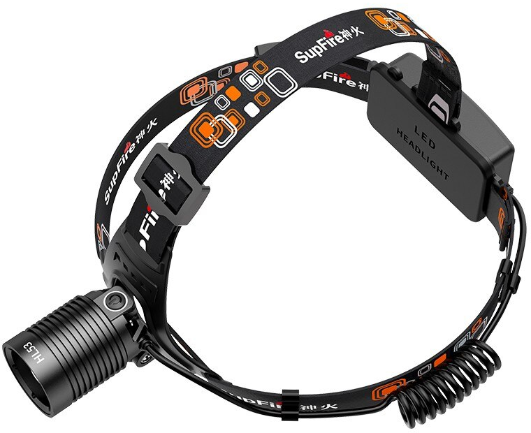 lanterna led pentru cap superfire hl53, zoom, 180lm, 400m, 2 2000mah, incarcare usb - imagine 7
